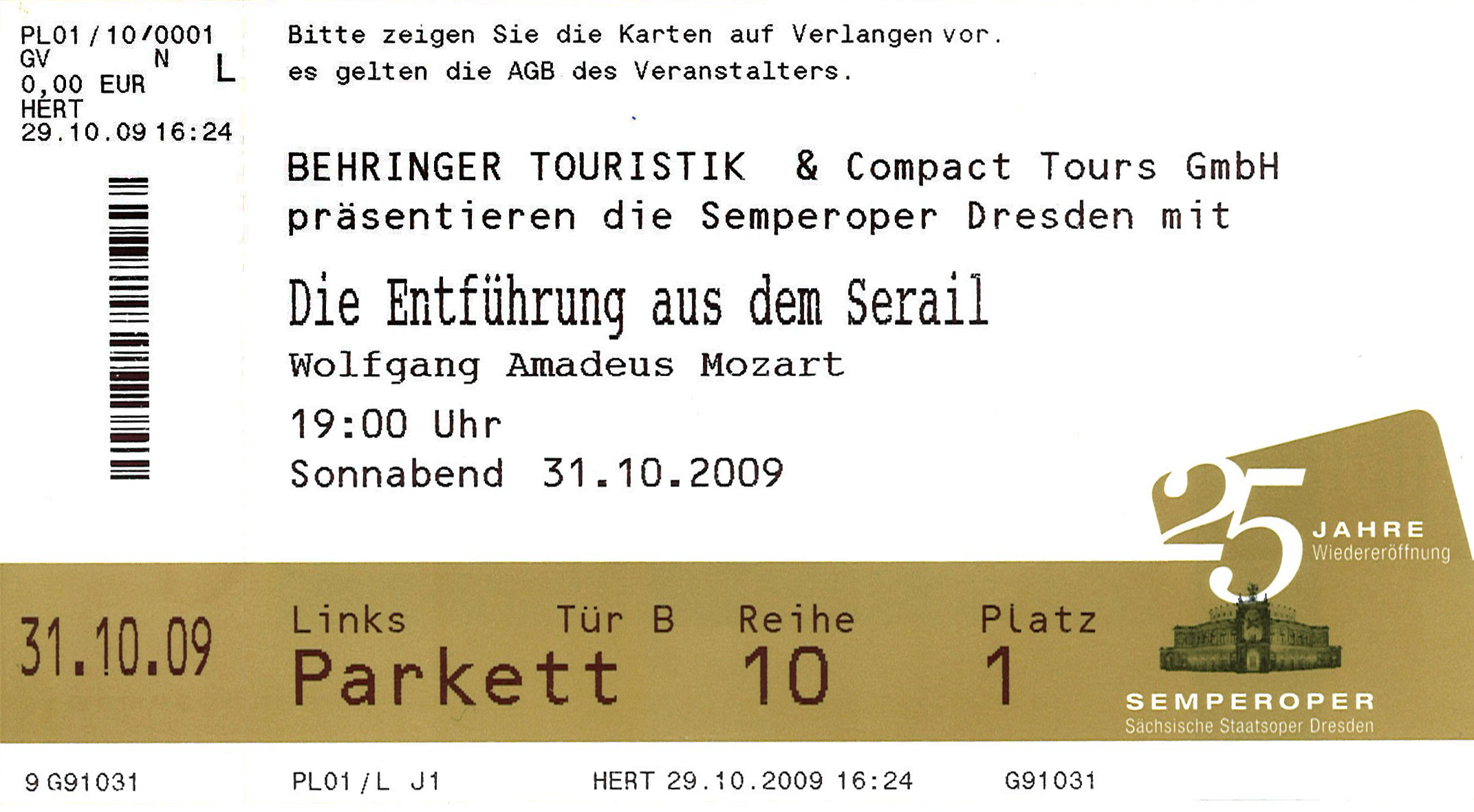 Semperoper Tickets Im Wandel Der Zeit Fruher Und Heute